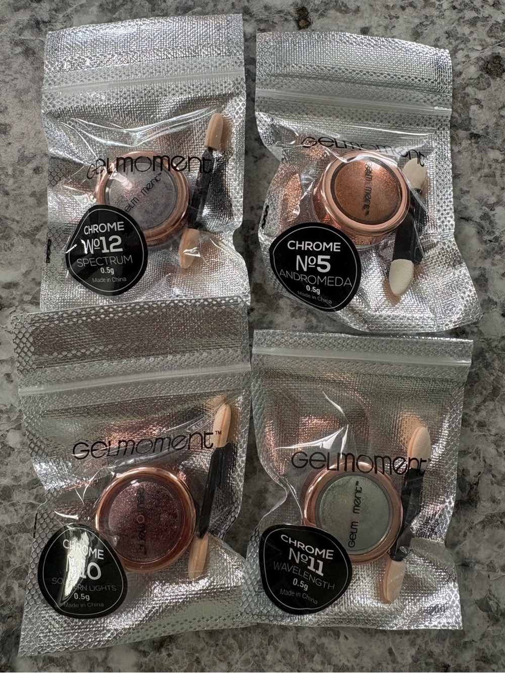 NWT Gelmoment Chrome Powders